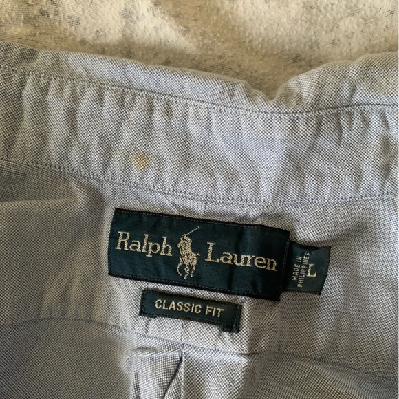 Light blue long sleeved collared dress shirt - Picture 2 of 2